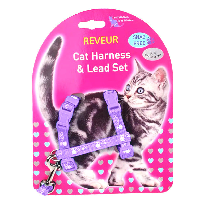Reflective Cat Chest Strap for Night Safety